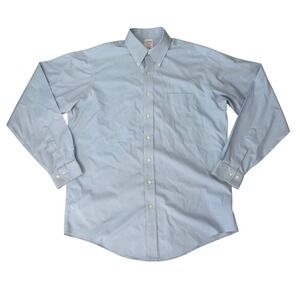 Brooks‎ Brothers Mens 16 6-7 LightBlue ButtonDown Oxford NonIron Traditional Fit
